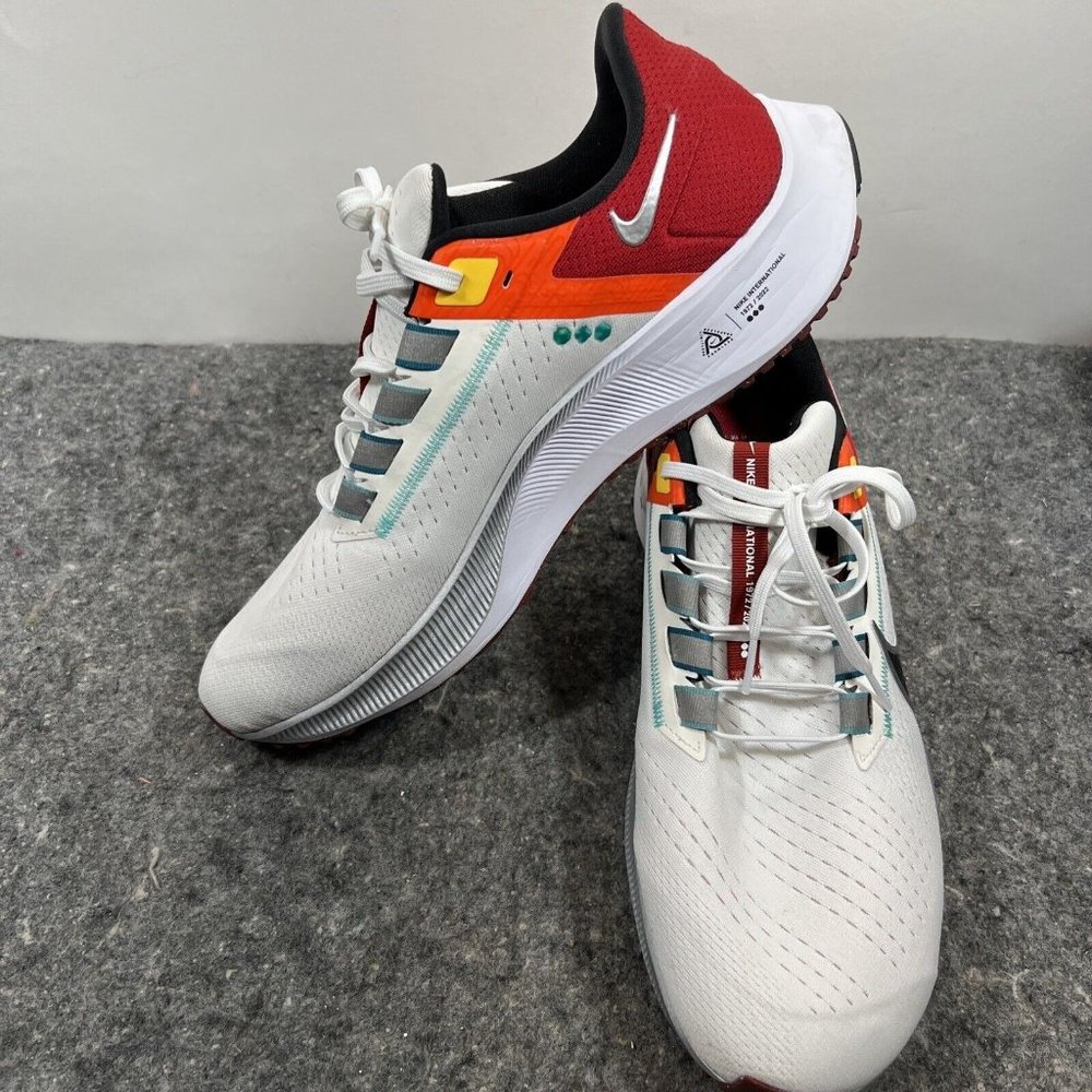 Nike Air Zoom Pegasus 38 - DQ4499 101 - Sail/Black-Red-Men's 13, UK12, EUR 47.5 - Picture 6 of 13